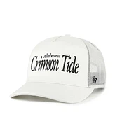 '47 Brand Men's and Women's Cream Alabama Crimson Tide Foundation Script Adjustable Trucker Hat