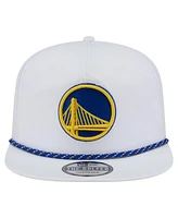 New Era Men's White Golden State Warriors Performance Rope Golfer Adjustable Hat