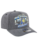 New Era Men's Charcoal Indiana Pacers Throwback Washed Pre-Curved 9FIFTY Snapback Hat