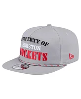 New Era Men's Gray Houston Rockets Throwback Property Of Golfer Snapback Hat