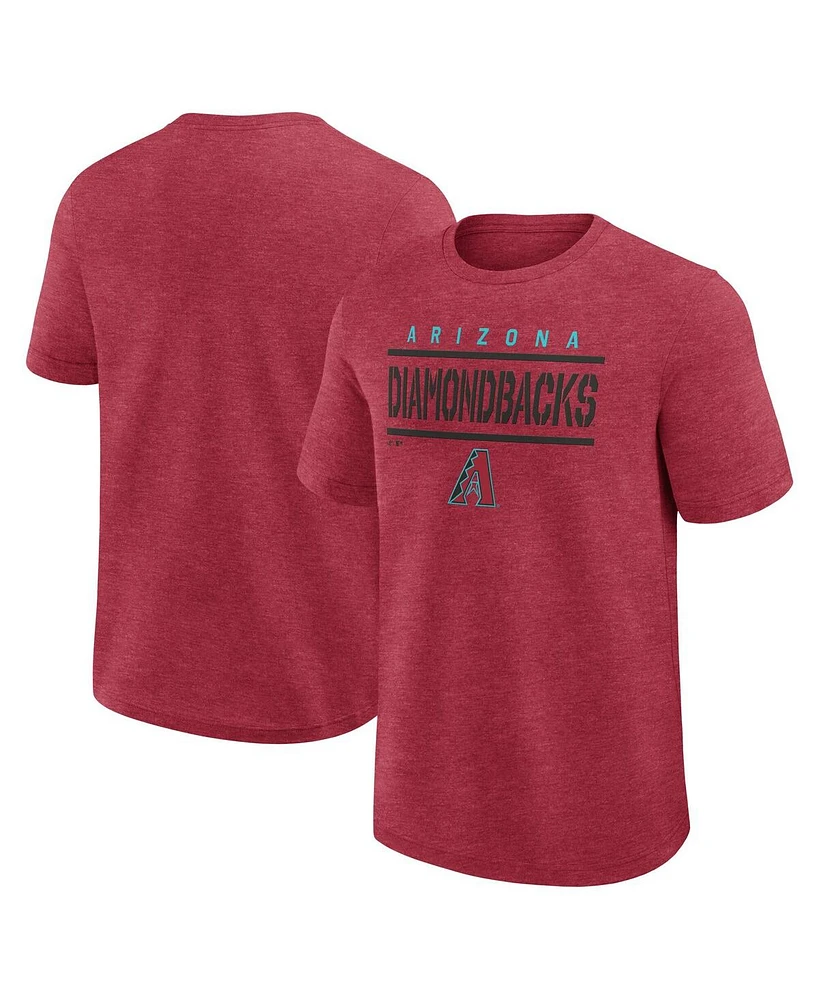 Fanatics Men's Heather Red Arizona Diamondbacks Top Notch T-Shirt
