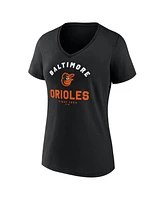 Logo Athletic Women's Black Baltimore Orioles Unrivaled V-Neck T-Shirt