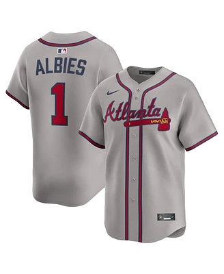 Nike Men's Ozzie Albies Gray Atlanta Braves Road Limited Player Jersey