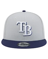 New Era Men's Gray/Navy Tampa Bay Rays 2-Tone Color Pack 9FIFTY Snapback Hat