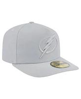 New Era Men's Gray Tampa Bay Lightning Color Pack A-Frame 59FIFTY Fitted Hat