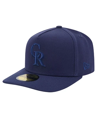 New Era Men's Navy Colorado Rockies Color Pack A-Frame 59FIFTY Fitted Hat