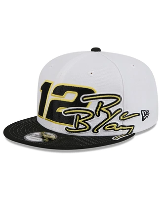New Era Men's White/Black Ryan Blaney 9FIFTY Snapback Hat