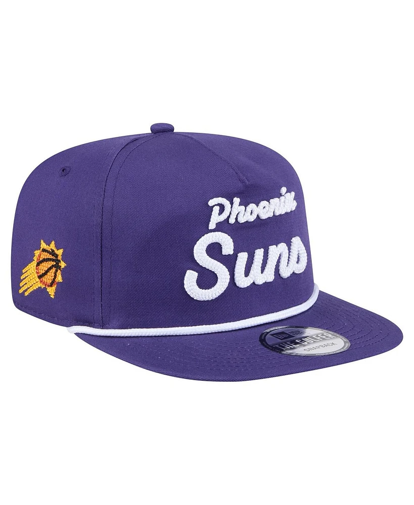 New Era Men's Purple Phoenix Suns Team Text Golfer Snapback Hat