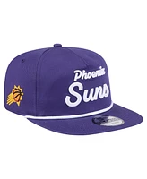 New Era Men's Purple Phoenix Suns Team Text Golfer Snapback Hat
