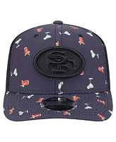 New Era Men's Navy/Black San Francisco 49ers Adventure Drinks Pattern 9SEVENTY Stretch snap Hat