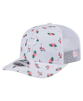 New Era Men's White Pittsburgh Pirates Flamingo Mesh Back 9SEVENTY Stretch-Snap Hat