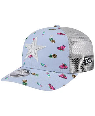 New Era Men's Light Blue Dallas Cowboys Adventure Surfboard 9SEVENTY Adjustable Hat
