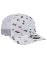 New Era Men's White Chicago Cubs Flamingo Mesh Back 9SEVENTY Stretch-Snap Hat