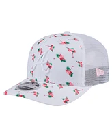 New Era Men's White Atlanta Braves Flamingo Mesh Back 9SEVENTY Stretch-Snap Hat