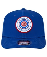 New Era Men's Royal Chicago Cubs Circle Patch 9SEVENTY Stretch-Snap Hat