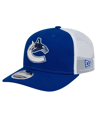 New Era Men's Blue Vancouver Canucks Core Trucker 9SEVENTY Stretch-Snap Hat