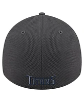 New Era Men's Graphite Tennessee Titans Main 39THIRTY Flex Hat