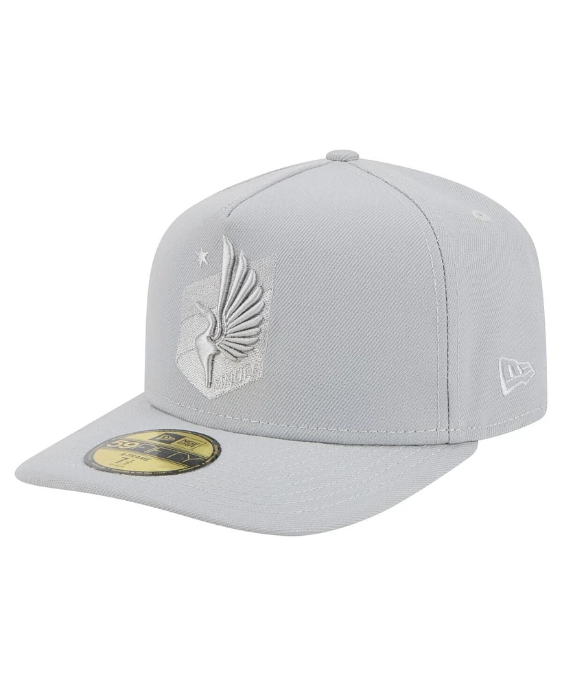 New Era Men's Gray Minnesota United Fc Color Pack A-Frame 59FIFTY Fitted Hat