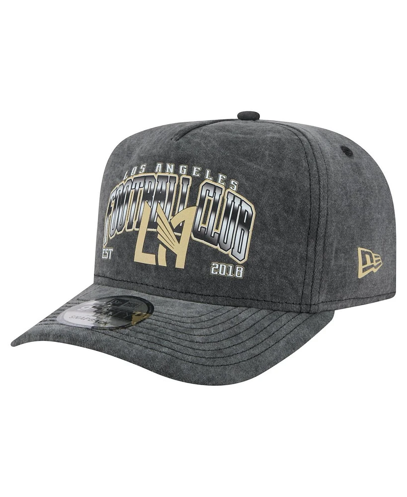 New Era Men's Black Lafc Washed 9FIFTY A-Frame Adjustable Hat