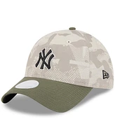 New Era Women's Light Beige/Olive New York Yankees 2025 Armed Forces Day 9TWENTY Adjustable Hat