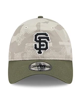 New Era Men's Light Beige/Olive San Francisco Giants 2025 Armed Forces Day 9TWENTY Adjustable Hat