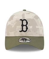 New Era Men's Light Beige/Olive Boston Red Sox 2025 Armed Forces Day 9TWENTY Adjustable Hat