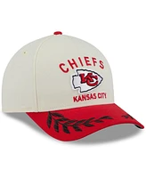 New Era Men's Cream/Red Kansas City Chiefs 2025 Nfl Draft 9FORTY A-Frame M-Crown Adjustable Hat