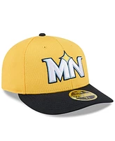 New Era Men's Yellow/Black Minnesota Twins City Connect Batting Practice Low Profile 59FIFTY Fitted Hat