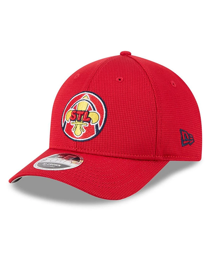 New Era Men's Red St. Louis Cardinals City Connect Batting Practice 9FORTY M-Crown Adjustable Hat
