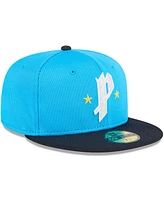 New Era Men's Neptune Blue/Navy Philadelphia Phillies City Connect Batting Practice 59FIFTY Fitted Hat