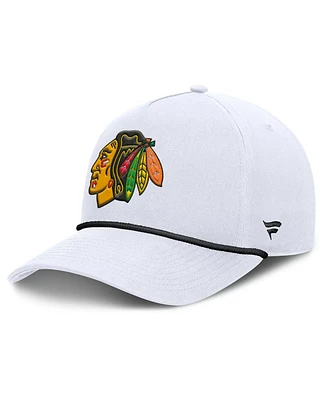 Fanatics Men's White Chicago Blackhawks Rope A-Frame Adjustable Hat