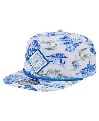 New Era Men's White Detroit Lions Adventure Snapback Golfer Hat