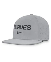 Nike Men's Gray Atlanta Braves True Performance Fitted Hat