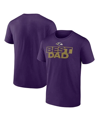 Logo Athletic Men's Purple Baltimore Ravens Best Dad T-Shirt