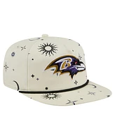 New Era Men's Cream Baltimore Ravens Celestial Golfer Adjustable Hat