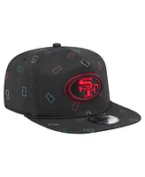 New Era Men's Black San Francisco 49ers Gummy Golfer Snapback Hat