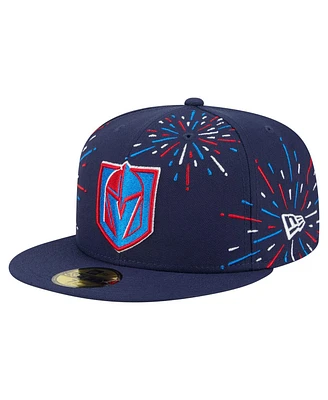 New Era Men's Navy Vegas Golden Knights Americana Fireworks 59FIFTY Fitted Hat
