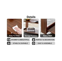 Modern and practical walnut textured coffee tables, tea tables. The double layered coffee table is made of Mdf material. Suitable for living room 43.3