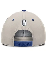 Fanatics Men's Blue/Gray Toronto Maple Leaf's 2025 Stanley Cup Playoffs Locker Room Trucker Adjustable Hat