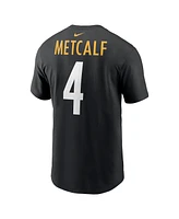 Nike Men's Dk Metcalf Black Pittsburgh Steelers Name Number T-Shirt
