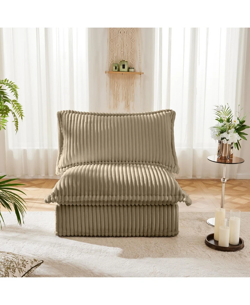 Koala Armless Sofa - Camel
