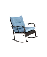 3-Piece Rocking Patio Bistro Set with Coffee Table