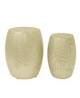 Round Metal Hollow Side Table Set