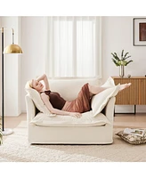 Chenille Armchair Set (2), Deep-Seated and Soft for Living, Reading & More