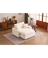 Removable Ottoman Sofa Chair: Modern Lounge Chair for Small Spaces