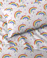 Dream Factory Unicorn Rainbow 4-Pc. Sheet Set, Full