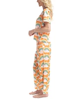 Ocean Pacific Women's Printed Henley Pajama Set