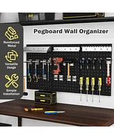 Wall-Mounted Pegboard Kit with 3 Pegboards for Garage Workshop