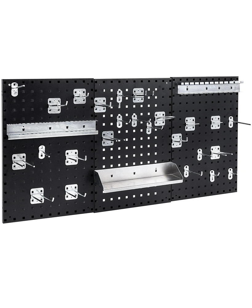 Wall-Mounted Pegboard Kit with 3 Pegboards for Garage Workshop