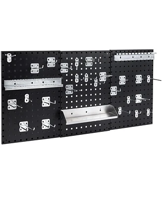 Wall-Mounted Pegboard Kit with 3 Pegboards for Garage Workshop